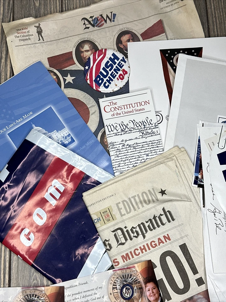 Lote De Colección 2004 De Artículos Elecciones Políticas George W Bush J Kerry Foto 2 de 4