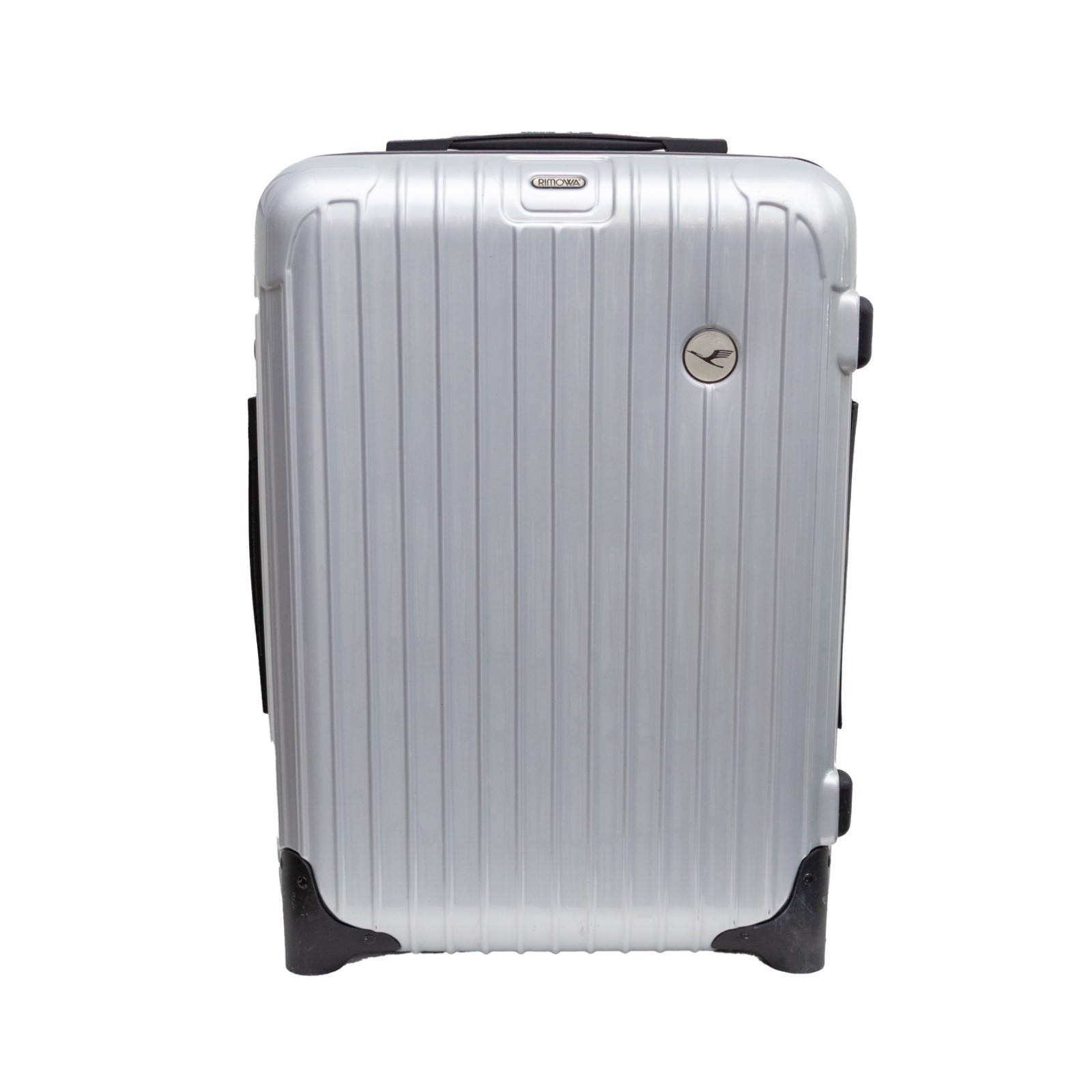 Rimowa Lufthansa Cabin Carry On Suitcase Silver Hard Shell 2 Wheel TSA 32 L Rare