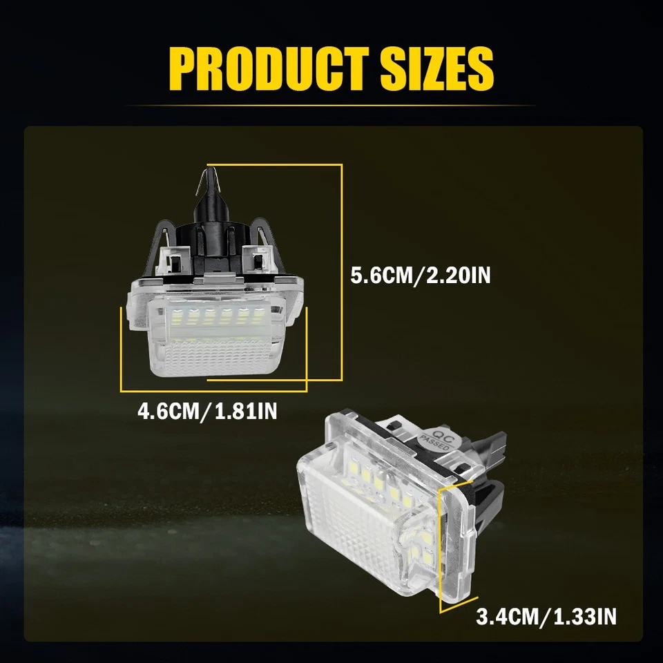 Luz LED de matrícula para W204 Mercedes-Benz S204 S212 C207 W212 W221 Foto 3 de 4