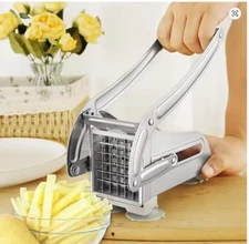 French Fries Cutter Stainless Steel Potato Slicer Quick-Cut 36/46-Hole Manual