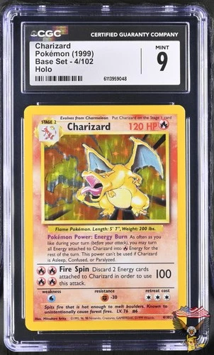 Charizard 4/102 Holo Base Set Pokemon CGC 9 Mint