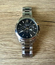 Fossil Grant FS-4532 Armbanduhr Herren silber/schwarz Edelstahl