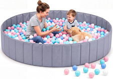 72"X 12" Extra Large Kids Baby Ball Pool, Jumbo Toddlers Foldable Ball Play Area