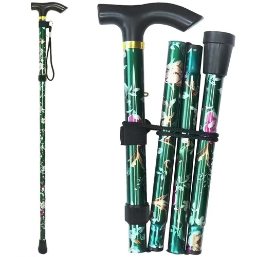 Walking Cane Printed Folding Cane, Adjustable Walking Cane for Women, Foldable C - Picture 1 of 6