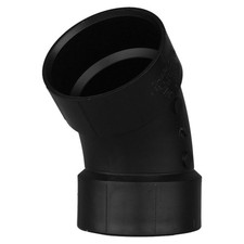 Charlotte Pipe ABS003211000 Black 45 Degree ABS Elbow 3 x 3 Hub Dia. in.