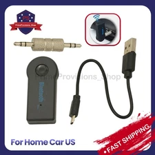For Home Car 3.5mm AUX Audio Bluetooth Receiver Wireless Stereo Music Adapter