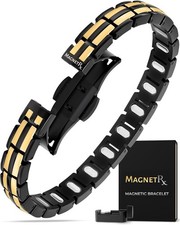 MagnetRX Magnetic Bracelets for Women EllipseMAX 5X Strength Black Gold