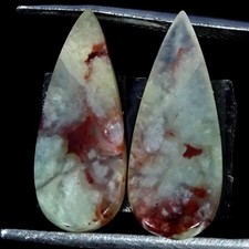 9.00Cts Natural Amazing Aqua Chalcedony Pair Pear Cabochon 8X21X3MM