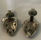 VTG Ruby Red & Green Rhinestone Strawberry pin and 3 clip-on earrings — photo 7