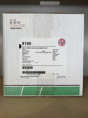 Nidec US Motors 8100 Split-Phase Fan Motor 1/3 HP 1725 RPM 115V 48 Frame 1-Phase