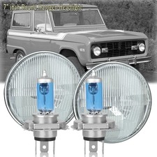 For Ford Bronco 1966-1977 2x Dot 7 Inch Round Halogen Headlight Hilo Beam Drl For Ford Bronco 1966-1977 2x Dot 7 Inch Round Halogen Headlight Hilo Beam Drl