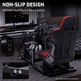 Hottoby G29 Racing Simulator Cockpit With Seat Fit Logitech G923 Thrustmaster