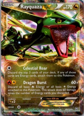 Rayquaza EX Ultra Rare Dragons Exalted 85/124 HP | eBay