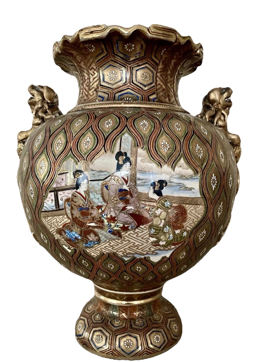 萨摩锦光山在日本古董花瓶| eBay