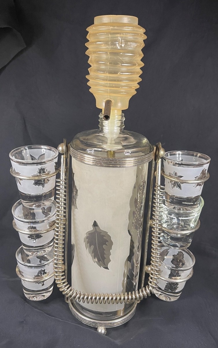 Vintage 1940s Glenshaw Decanter with Shot Glasses | eBay