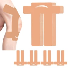 12pcs Precut Kinesiology Tape for Knees Breathable Elastic Athletic Muscle Tape