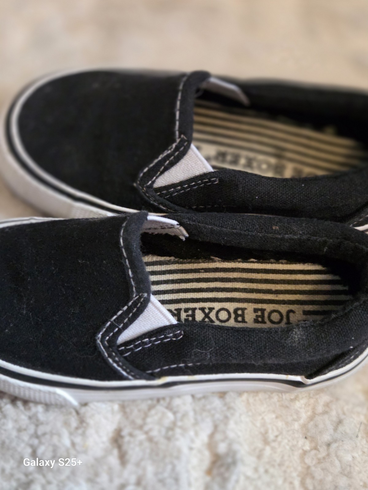 Joe Boxer Toddler / Youth Unisex Replay Black Canvas Deck Slip-on Shoe Size 7c image 2