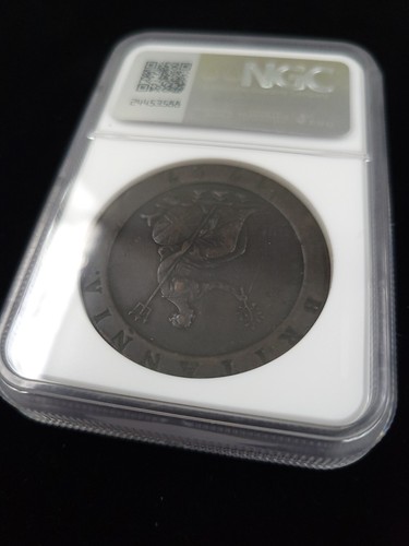 1797 SOHO Great Britain George III 2P - NGC XF Details Graffiti, Rim Damage - Picture 6 of 10