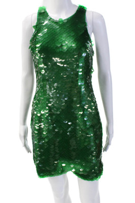 Los Angeles Atelier + Other Stories Women Sheath Dress Green Sleeveless Size 4