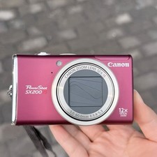 90 new Canon PowerShot SX200 lS CCD Digital Camera 12.1MP 12x Optical Zoom Red