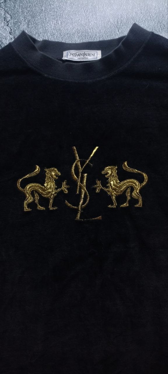 Vintage Yves Saint Laurent Jemper in velluto da donna taglia M