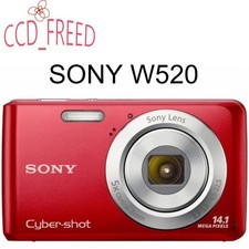 Sony Cyber-Shot DSC-W520 Digital Camera 14.1 MP 5x Optical Zoom CCD Sensor - Red