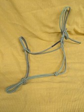 Stiff Rope Halter Light Green Horse Size