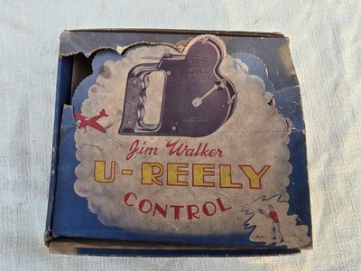 Jim Walker U-Reely Control Line Handle Model Airplane w/ Wire Line