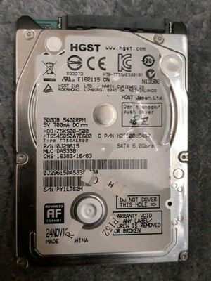 HGST Travelstar 500GB 2,5'' HTS725050A7E630 HDD SATA 6Gb/s 7200 Festplatte