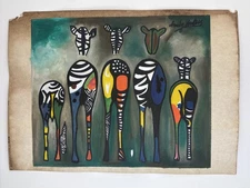 Andy Warhol COA Art Painting Original Drawing Vintage Paper Signed