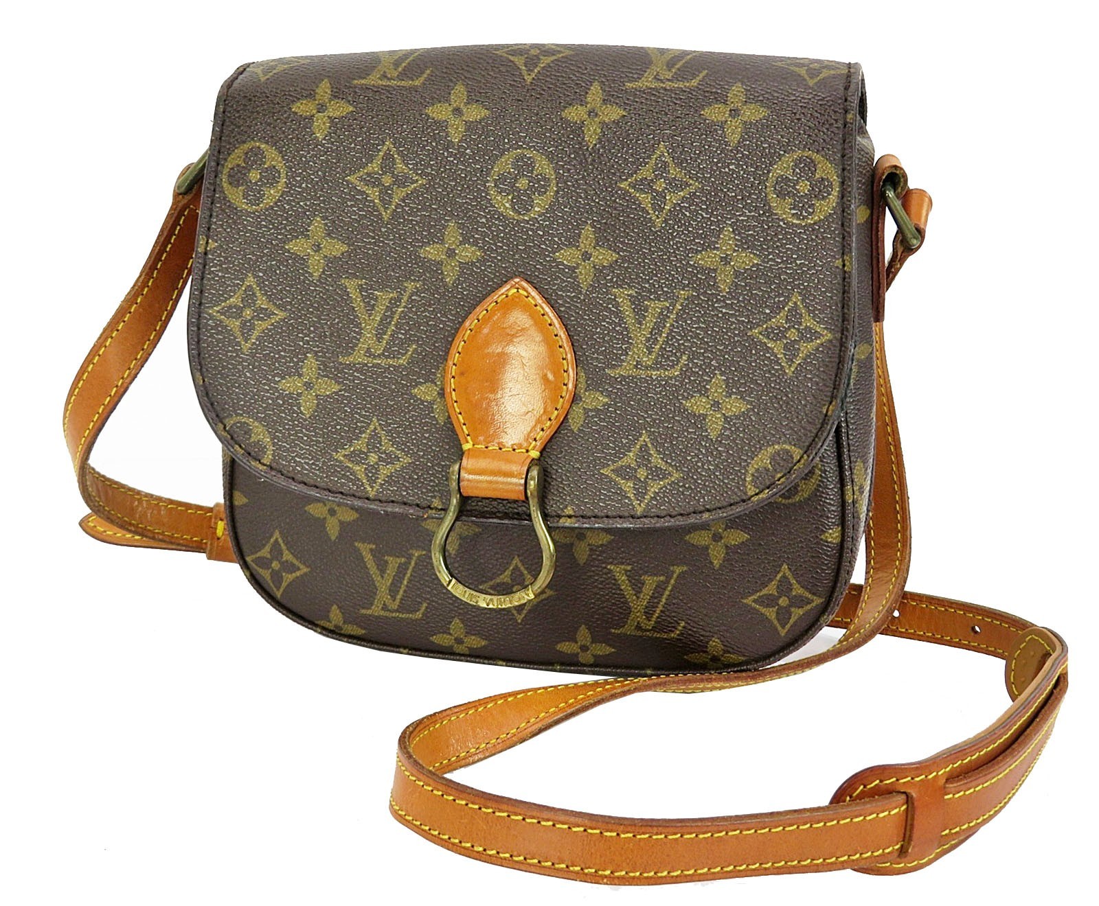Auth LOUIS VUITTON Saint Cloud MM Monogram Shoulder Bag Purse #62052