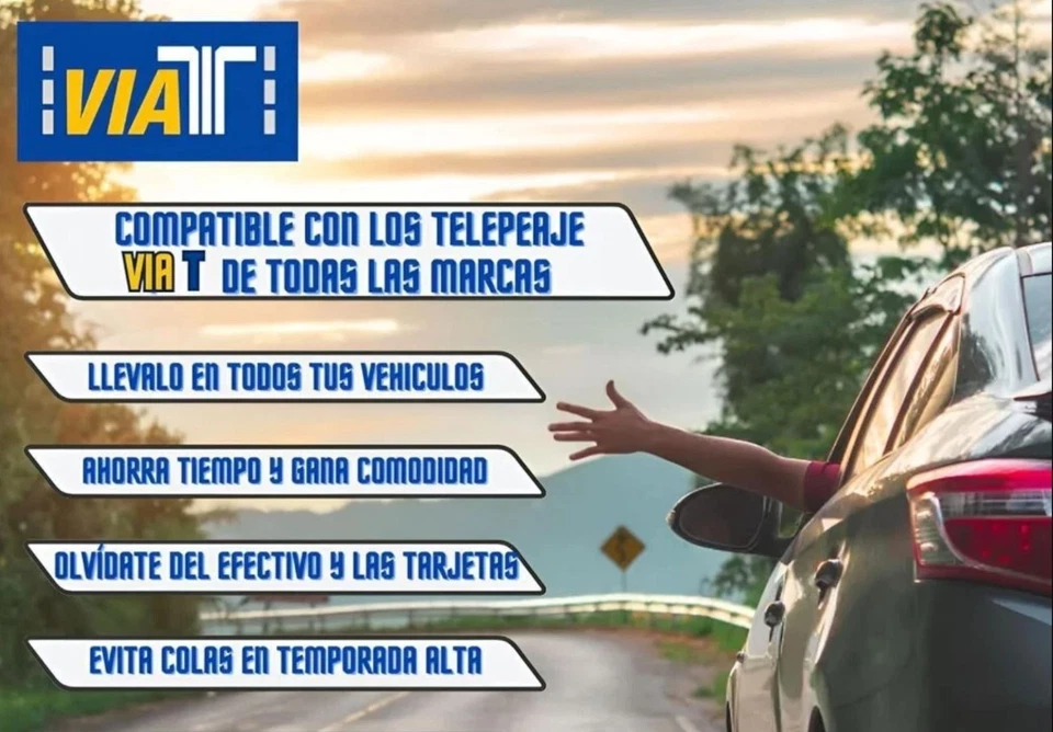 Soporte Sujeción Telepeaje Via-T Cristal Coche Camión Teletac Peaje Pinza ViaT - Imagen 2 de 4