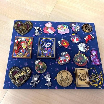 Helluva Boss Pins Set Official Shark Robot Collection Pin Anstecker Multipack