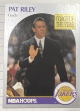 1990-91 NBA Hoops Pat Riley Coach of the Year #317 Los Angeles Lakers Basketball
