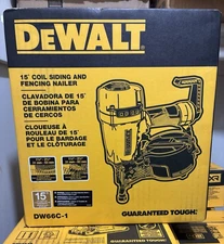 DEWALT Pneumatic 15-Degree Coil Corded Siding Nailer BRANDNEW Model # DW66C-1