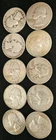 Washington Quarters "90% Silver" Lot of (10)
