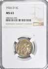 1926-D BUFFALO NICKEL ~ NGC MS63!
