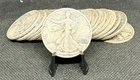 Full Roll (20) 90% Silver Walking Liberty Half Dollars (Circulated Condition)