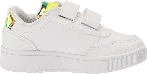 Zapatilla deportiva Lacoste unisex-niño infantil con clip en T, blanca/amarilla, 5 Foto 2 de 4