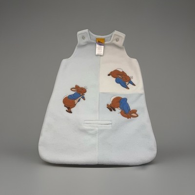 Peter Rabbit Beatrix Potter Fleece Boys Sleeper 0-3 Mos VTG 2003 Easter Bunny