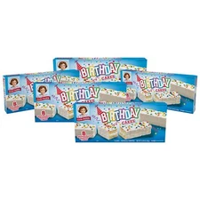 Little Debbie Birthday Cakes, 5 Boxes, 40 Vanilla Cakes with Candy Confetti