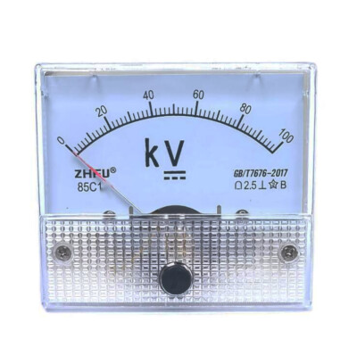 50KV/100KV Pointer Type High Voltage DC Voltmeter Plate + Resistor