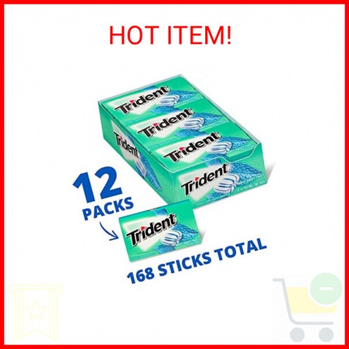 Trident Minty Sweet Twist Sugar Free Gum, 12 Packs of 14 Pieces (168 Total Piece - Picture 2 of 2