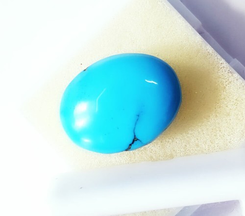 Gemas opacas de piedras preciosas sueltas de 10,95 quilates azul turquesa natural sin tratar - Imagen 6 de 7