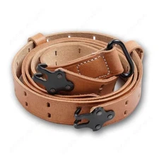 M1907 MILITARY LEATHER RIFLE SLING Dated 1942 M1GARAND SPRINGFIELD Dark