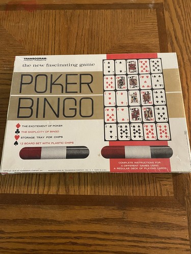 Vintage1963 Transogram Poker Bingo Board Game #5010 New Sealed Htf Rare L@@k