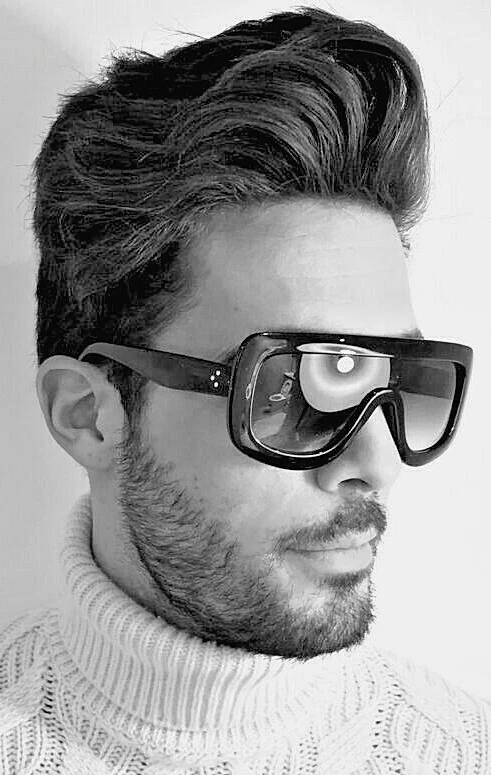 Vintage Style Sunglasses Unisex Black - Image 3 of 4