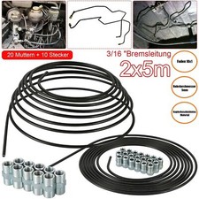 2*5M Bremsleitung Bremsrohr Stahl 4,75mm-Inkl. 20x Verschraubungen+10x Verbinder