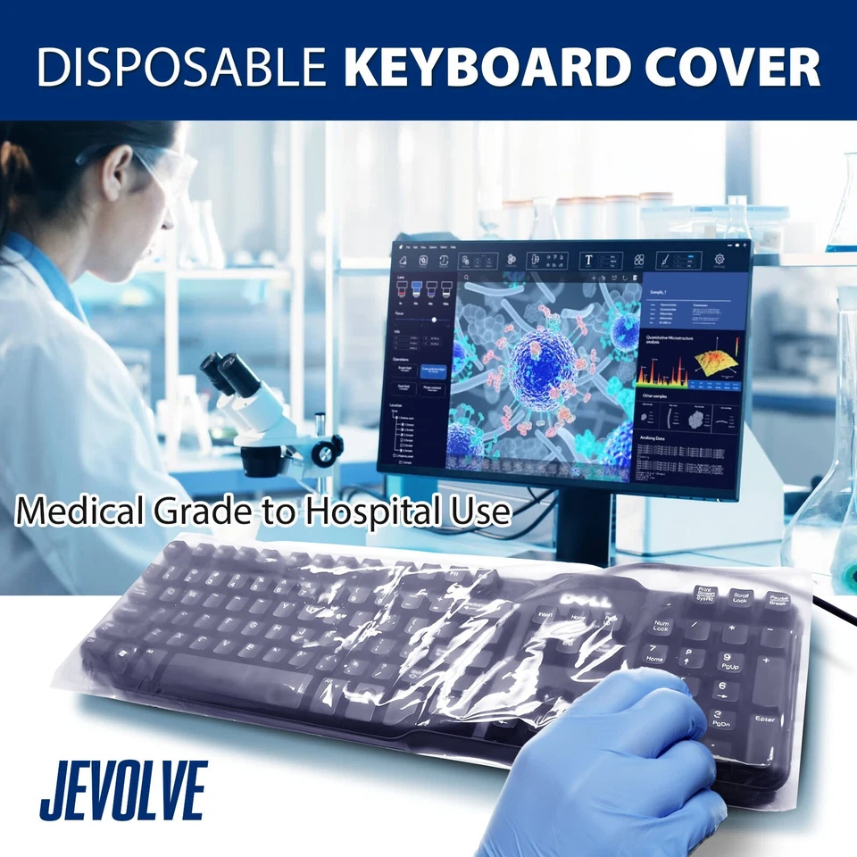 Funda de teclado desechable 6" x 18" funda de teclado universal cubierta completa Foto 3 de 4