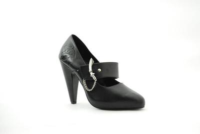 T.U.K. A7570L TUK High Heel Pump Black Pirate Rockabilly